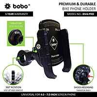 BOBO BM4 PRO Jaw-Grip Bike Phone Mount/Holder with Vibration Controller