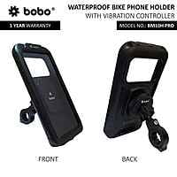 BOBO BM10H BLACK. Fully Waterproof Bike / Cycle Phone Holder/Mount with Vibration Controller