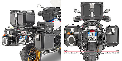 Specific Pannier Holder for Trekker Outback Monokey Side Cases for BMW R1200/1250/GS/Adventure - Givi