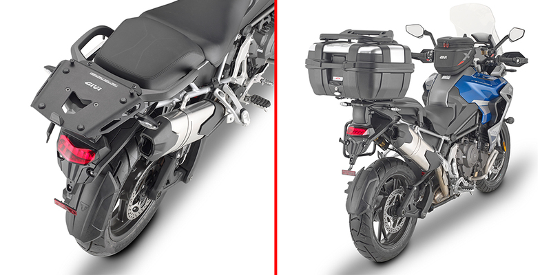 Triumph Tiger 1200 GT Aluminum Rear Rack for Monokey top case - Givi
