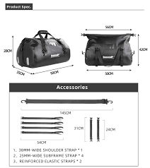 Rhinowalk 45L Waterproof Motorcycle Duffle Bag Heavy Duty Motorcycle Dry Tail Tool Bag for Adventure Bike (MT20450) Rhinowalk 45L Waterproof Motorcycle Duffle Bag Heavy Duty Motorcycle Dry Tail Tool Bag for Adventure Bike (MT20450)