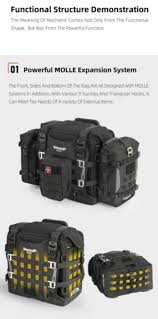 Rhinowalk 35L Motorcycle Quick Release Side Pannier Bag
