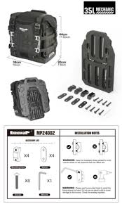 Rhinowalk 35L Motorcycle Quick Release Side Pannier Bag