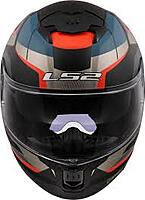 LS2 FF320 STREAM II ROAD MATT BLACK BLUE-06 LS2 FF320 STREAM II ROAD MATT BLACK BLUE-06