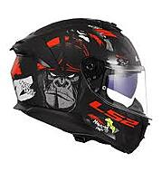 LS2 FF320 STREAM II ANGRY MONKEY MATT BLACK RED-06