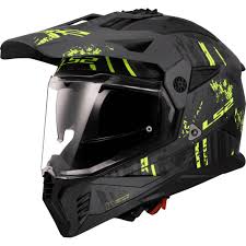 LS2 MX436 PIONEER II CRAZY MATT BLACK H-V YELLOW-06