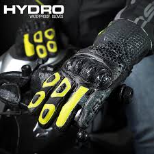 DSG Hydro V2 Riding Gloves Black Yellow Fluo