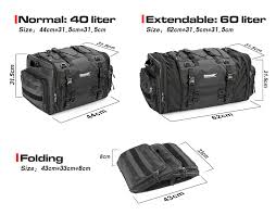 Rhinowalk Motorcycle Tail Bag Motorbike Rear Seat Bag 40-60 liter Large Capacity Motopack Bag (MT4060) Rhinowalk Motorcycle Tail Bag Motorbike Rear Seat Bag 40-60 liter Large Capacity Motopack Bag (MT4060)