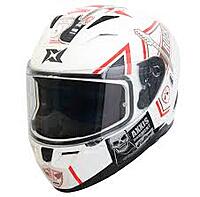 AXXIS SEGMENT ROCK STUDIO HELMET (Gloss White Red)