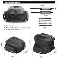 Rhinowalk Motorcycle Tail Bag Waterproof 23L-35L