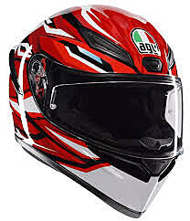 AGV K1 S HELMET - LION BLACK/RED/WHITE (ISI & ECE2206)