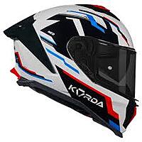 Korda Neo Fuego Helmet (White, Red & Blue)